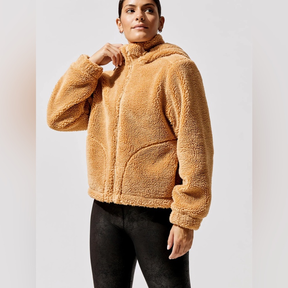 Carbon38 Teddy Zip Up Jacket with hood